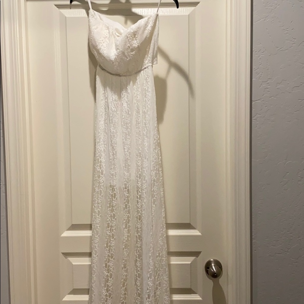 Beautiful strapless bridal shower gown